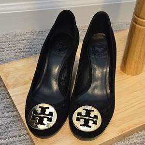 Tory Burch Black Women's Shoes with gold logo
